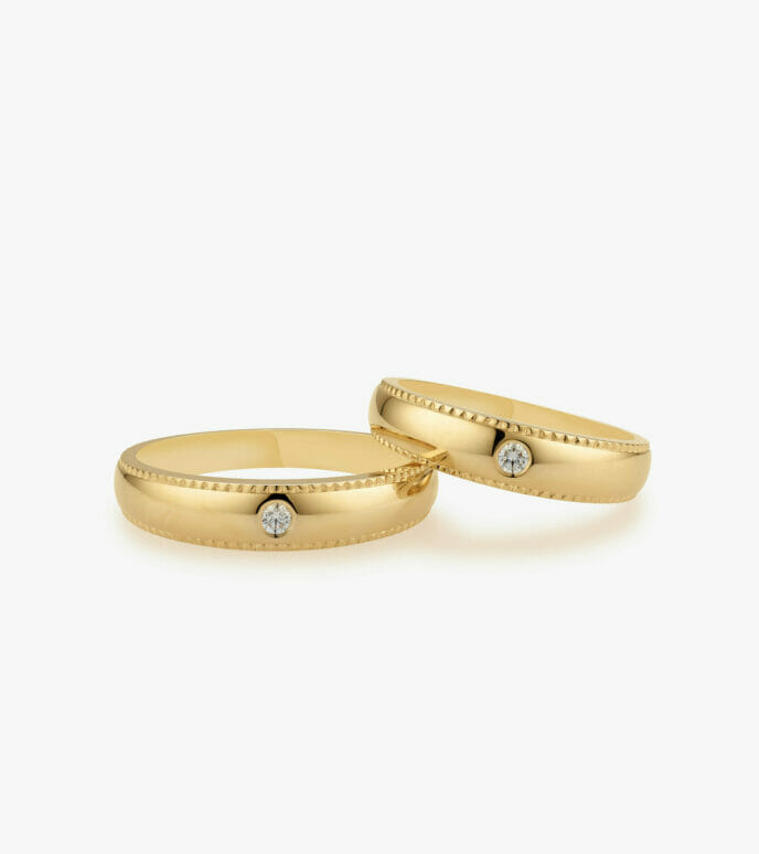 Nhẫn cưới kim cương Vàng 18K DKNCTKV0000C468