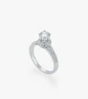 Vỏ nhẫn nữ Kim cương Vàng trắng DKNOTKC0000D155
