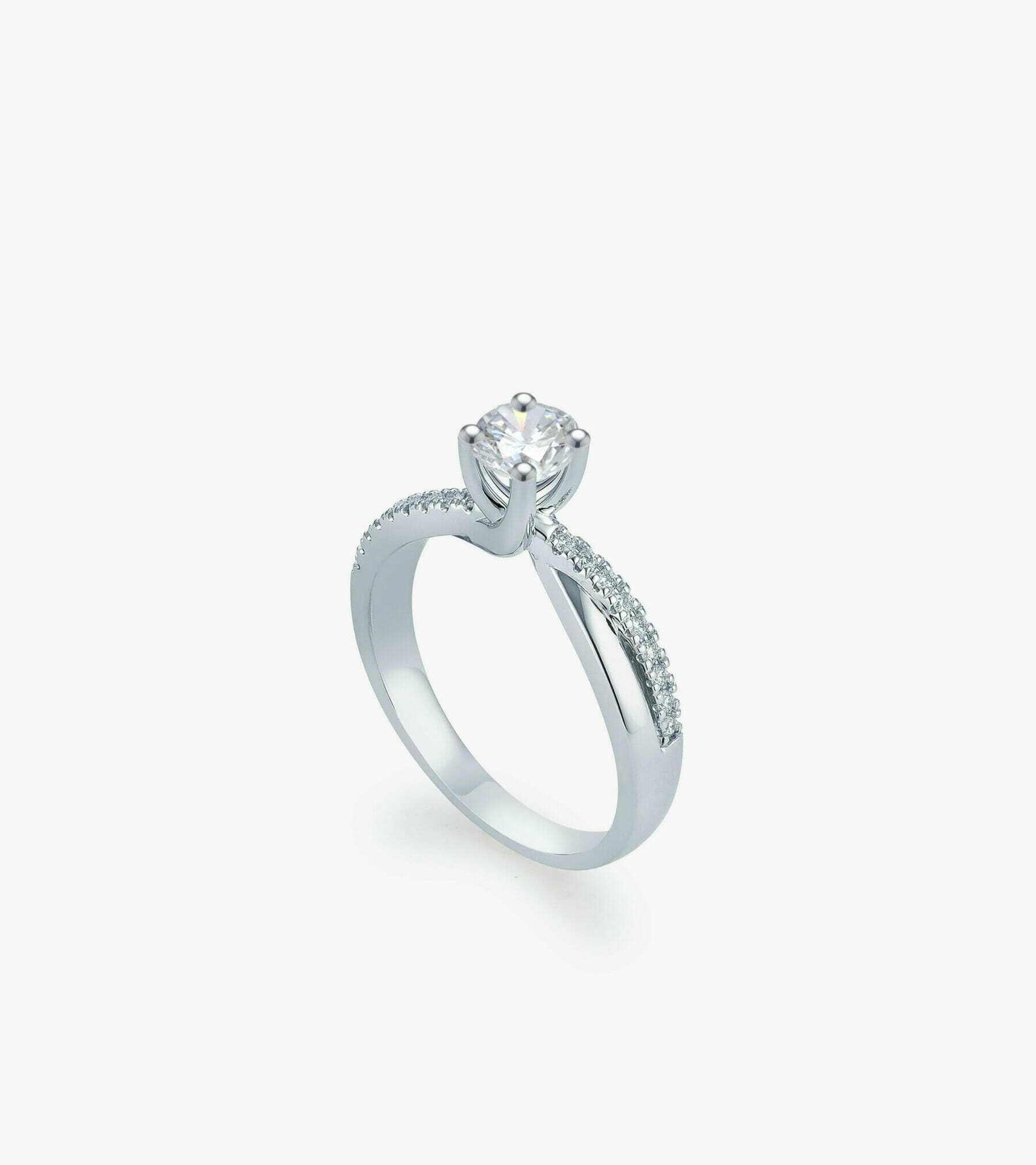 Vỏ nhẫn nữ Kim cương Vàng trắng DKNUTKC0000C676
