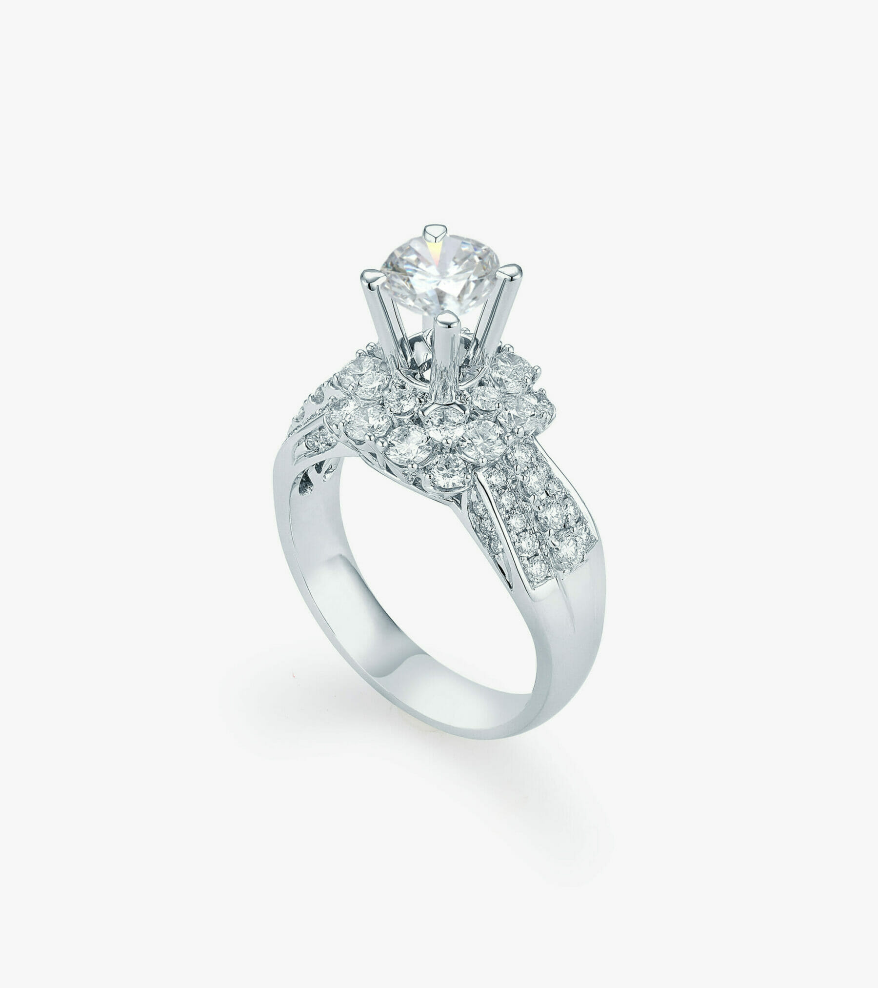 Vỏ nhẫn nữ Kim cương Vàng trắng DKNUTKC0000C827