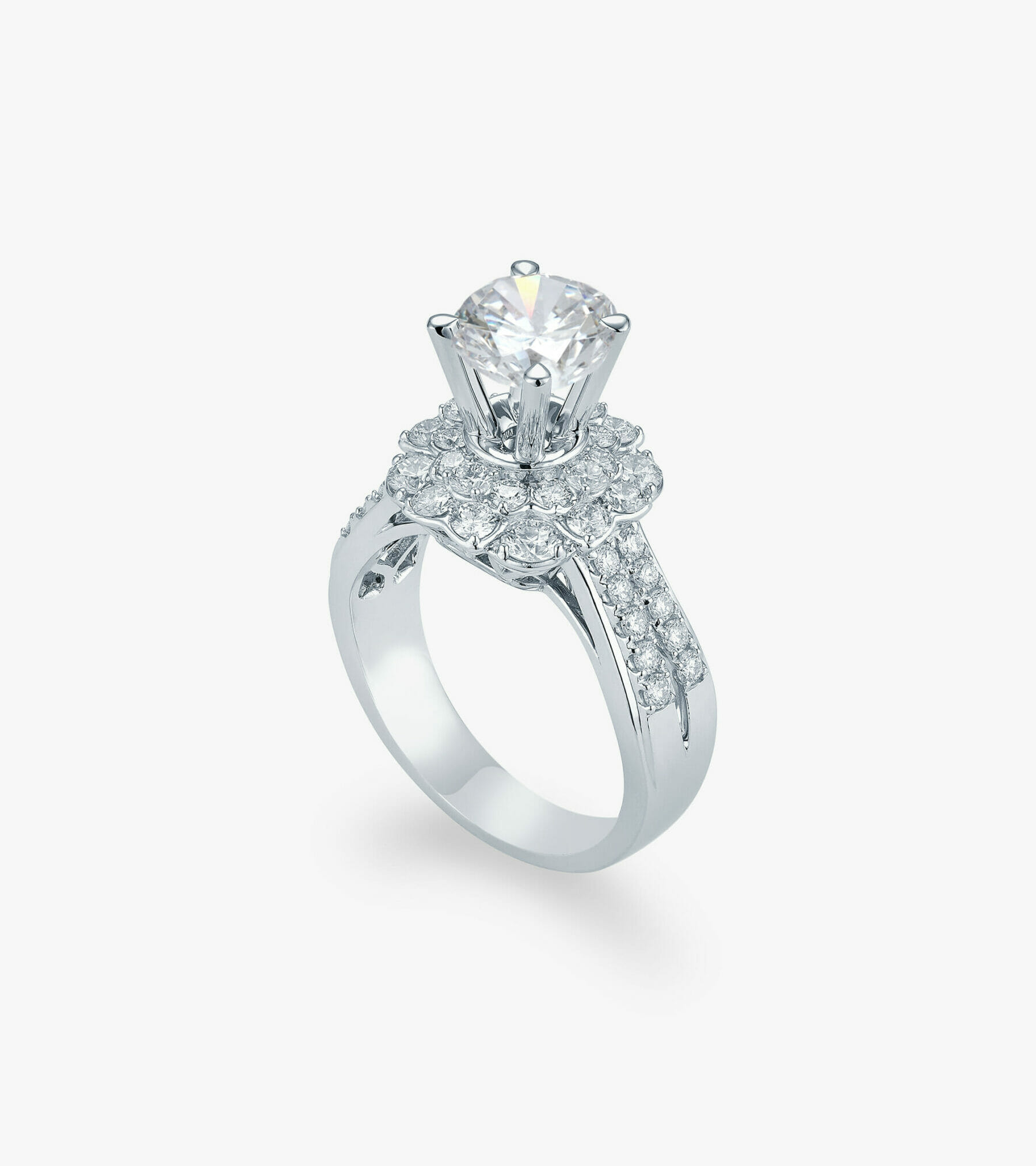 Vỏ nhẫn nữ Kim cương Vàng trắng DKNUTKC0000C847