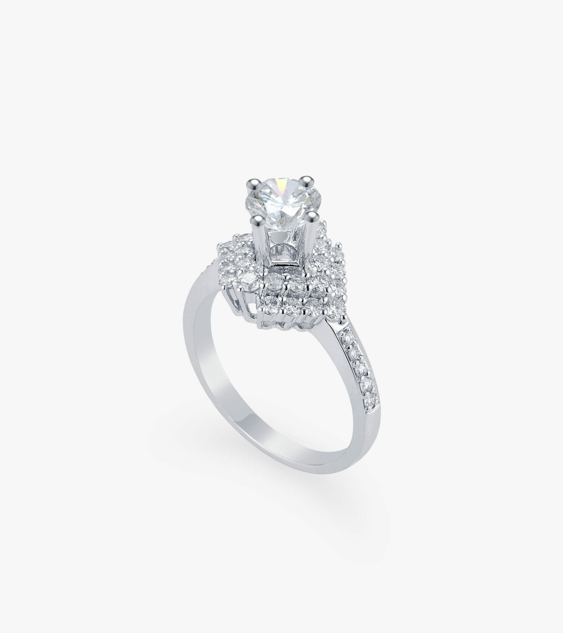 Vỏ nhẫn nữ Kim cương Vàng trắng DKNUTKC0000C591