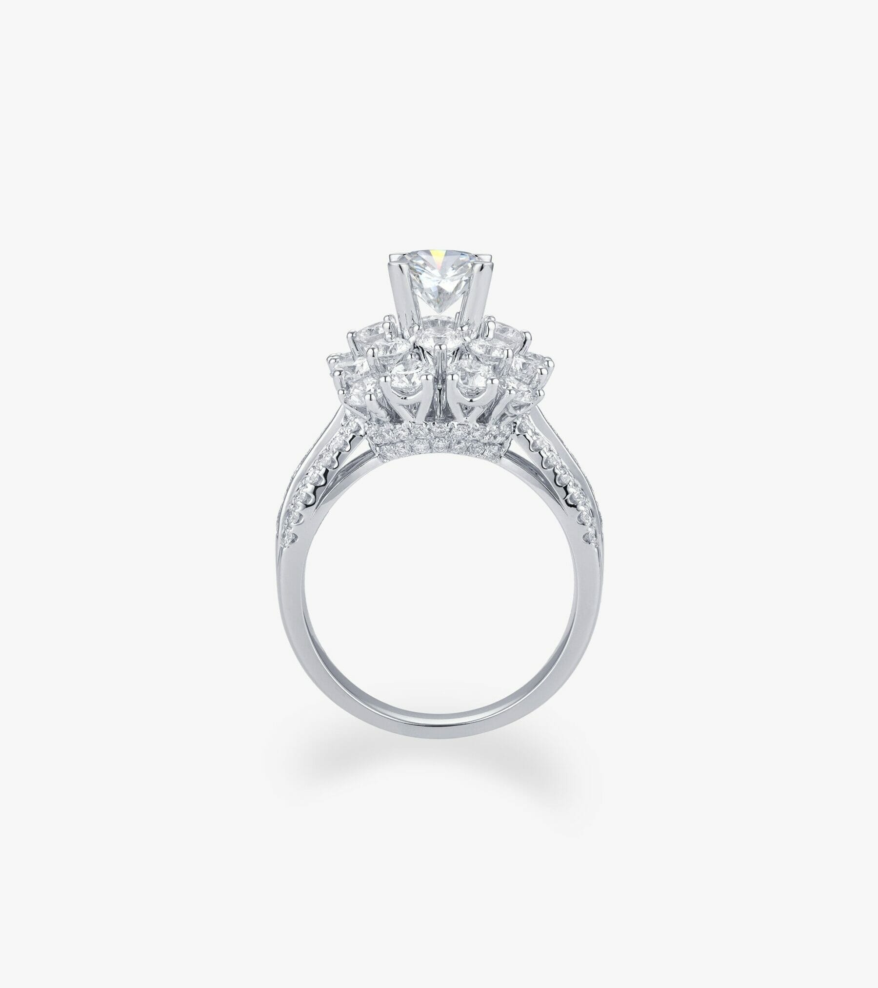 Vỏ nhẫn nữ Kim cương Vàng trắng DKNUTKC0000C821