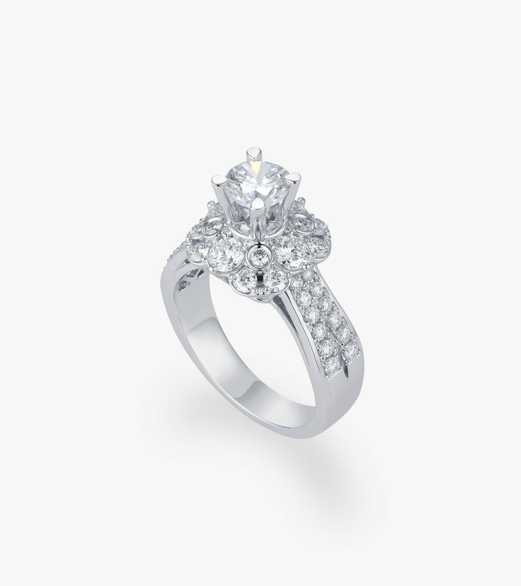 Vỏ nhẫn nữ Kim cương Vàng trắng DKNUTKC0000C843