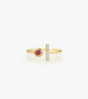 Nhẫn nữ Đá màu Swarovski Vàng 18K DWNUTVV0000P379