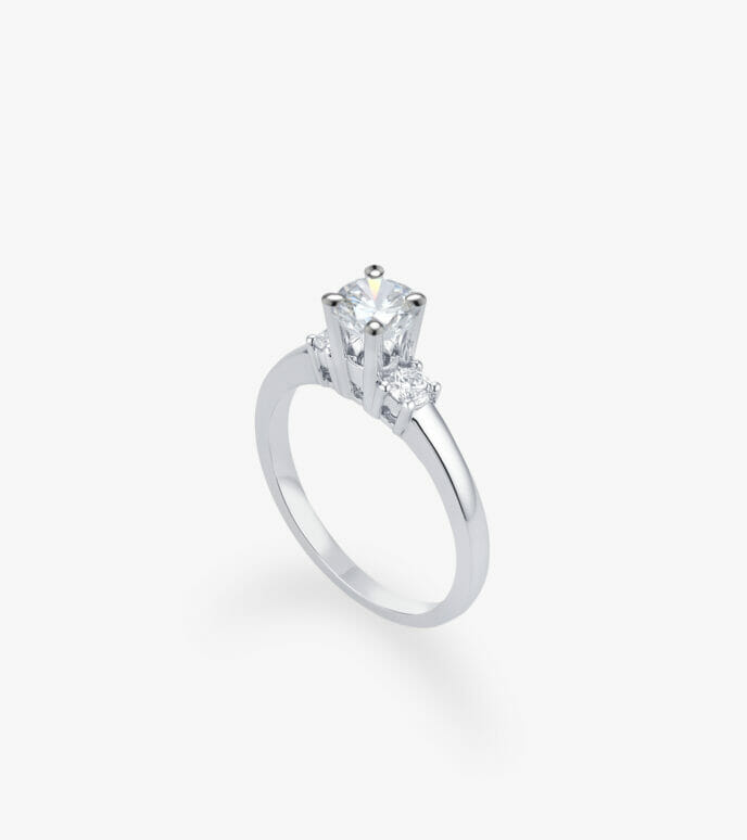 Vỏ nhẫn nữ Kim cương Vàng trắng DKNUTKC0000C646