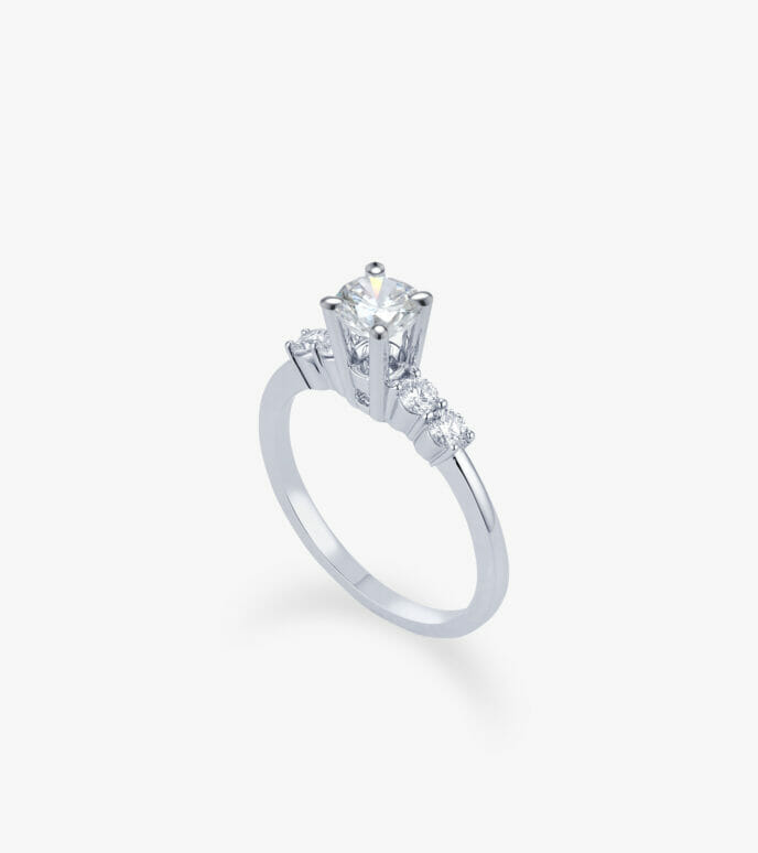 Vỏ nhẫn nữ Kim cương Vàng trắng DKNUTKC0000C649