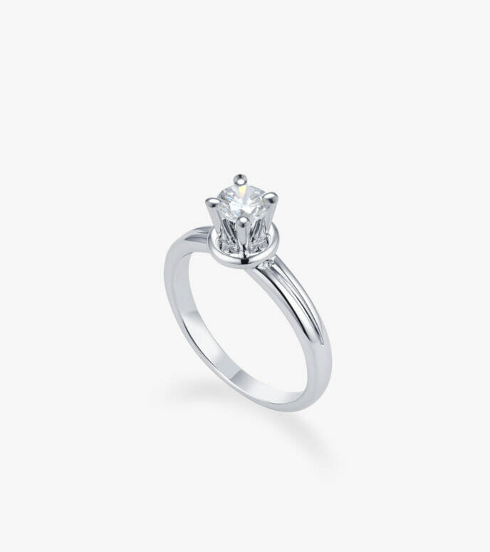 Vỏ nhẫn nữ Kim cương Vàng trắng DKNUTKC0000C946