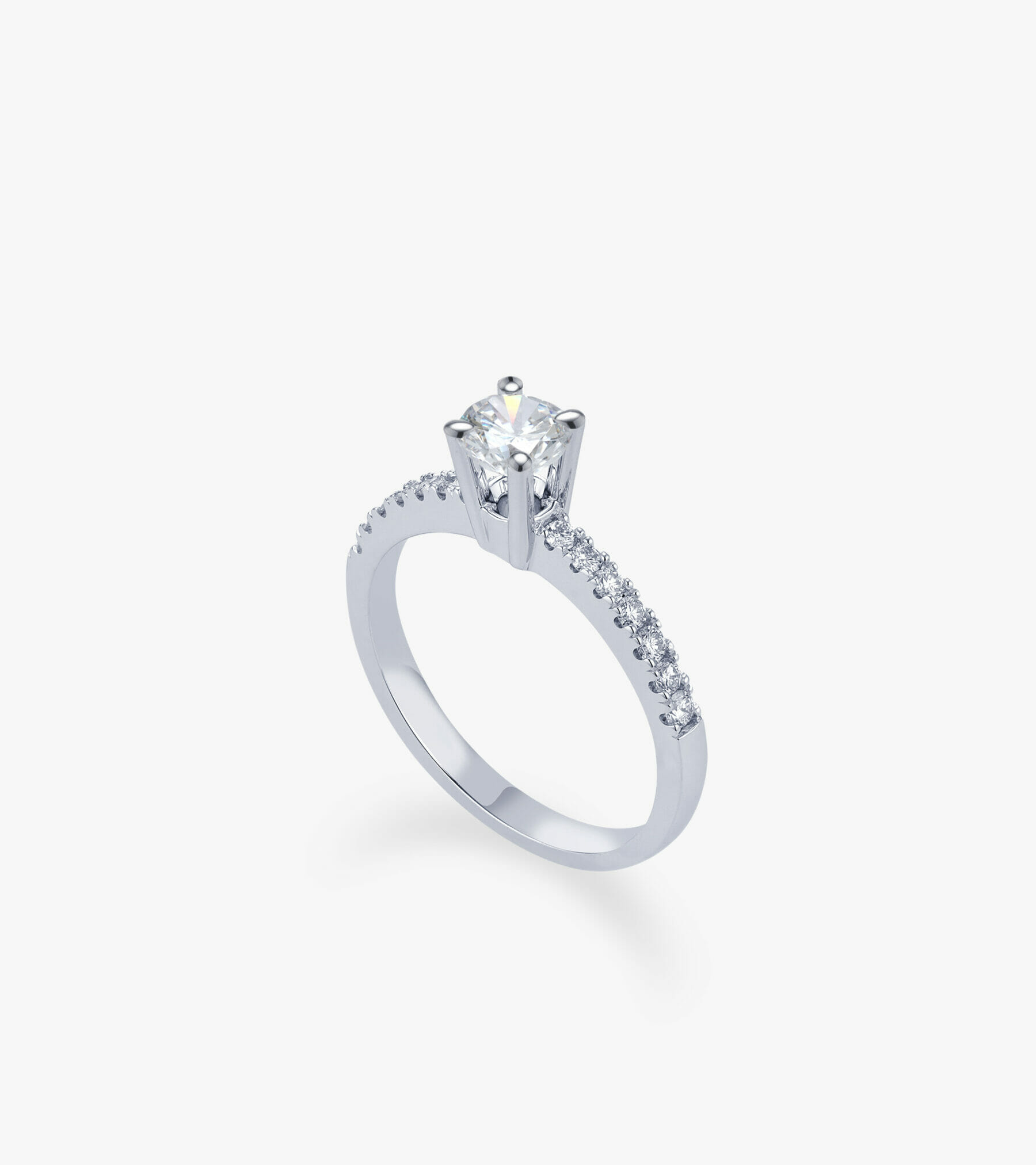 Vỏ nhẫn nữ Kim cương Vàng trắng DKNUTKC0100C860