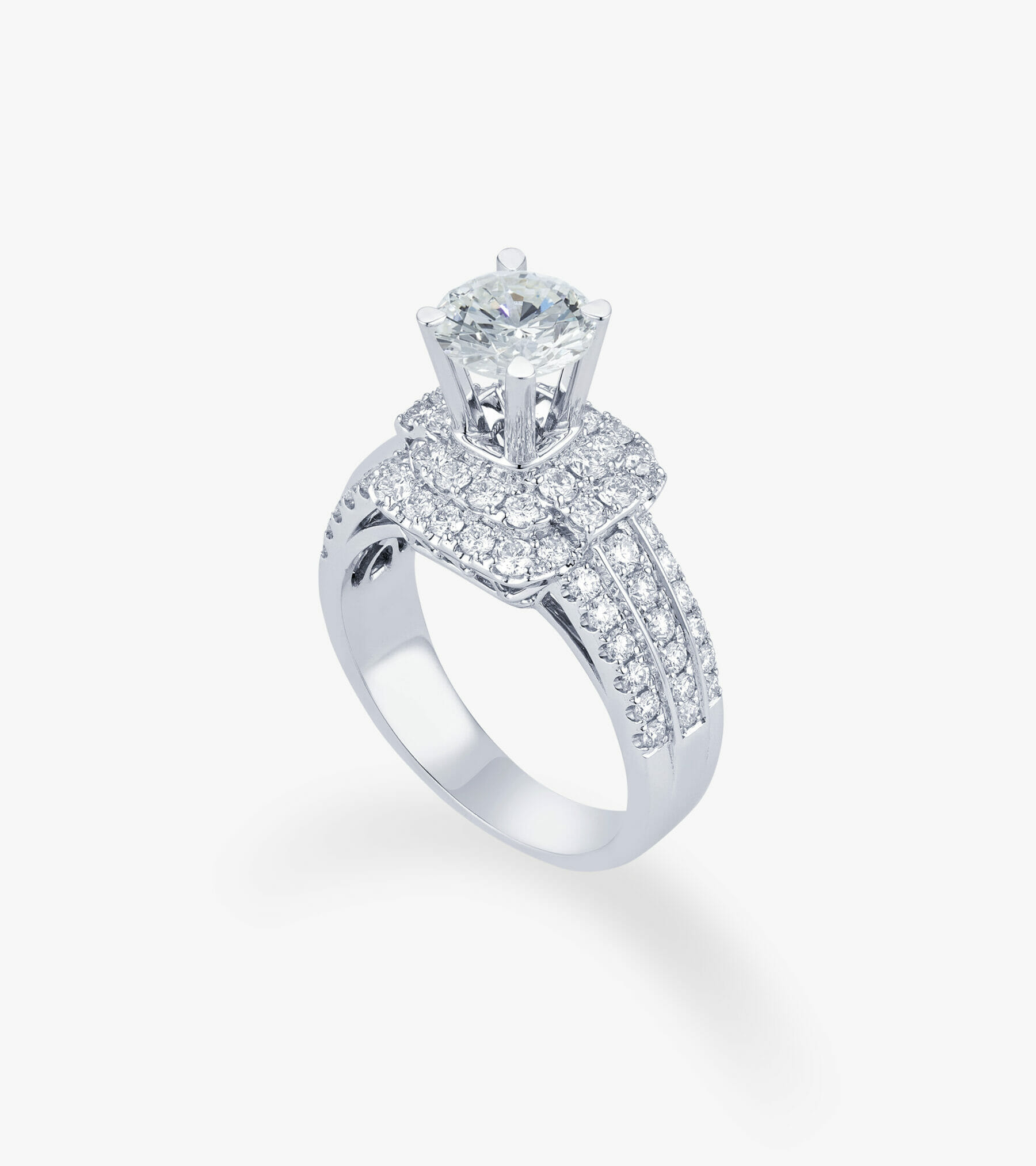 Vỏ nhẫn nữ Kim cương Vàng trắng DKNUTKC0000C833