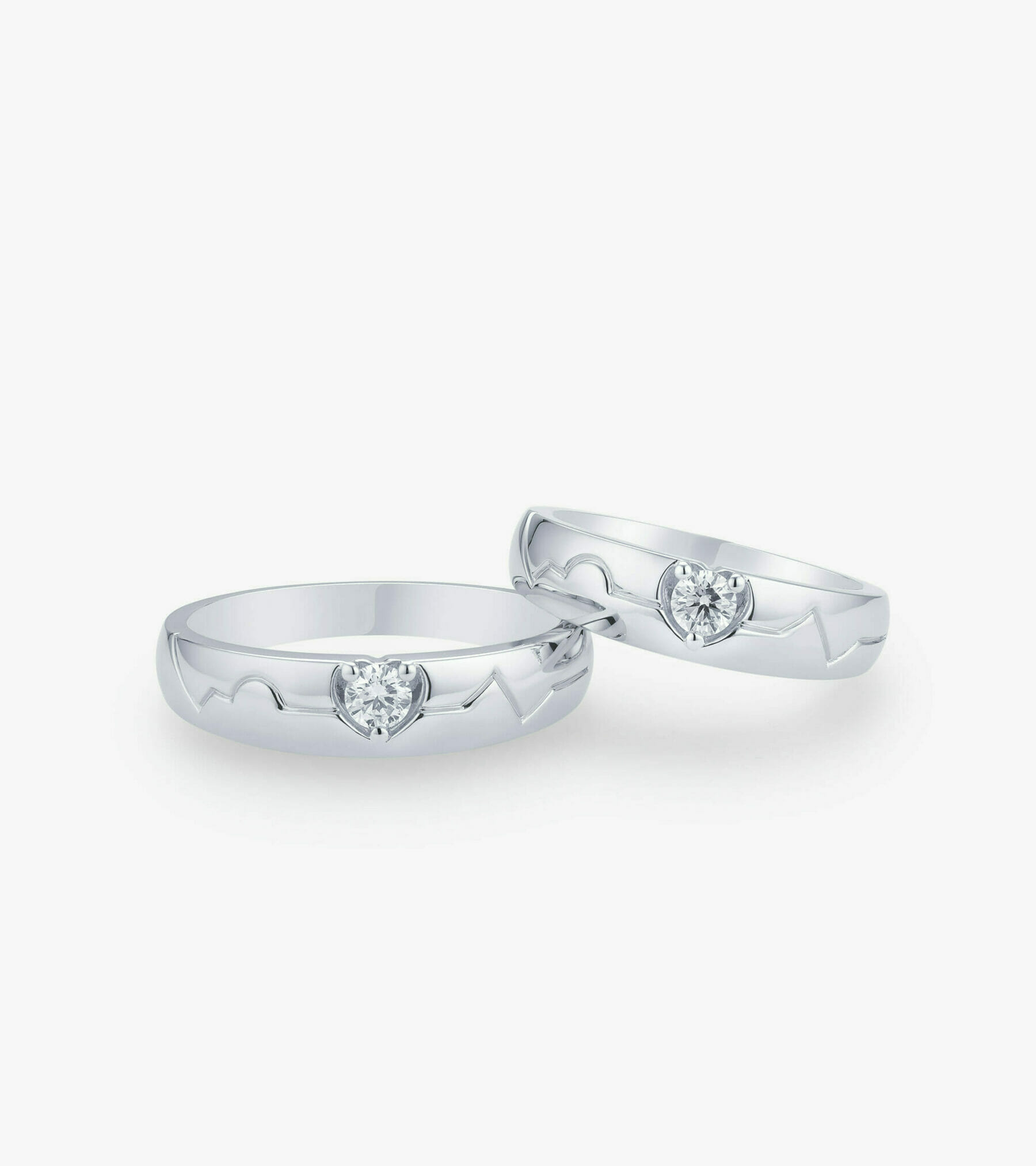 Nhẫn cưới Kim cương Vàng trắng DKNCTKC0100C418