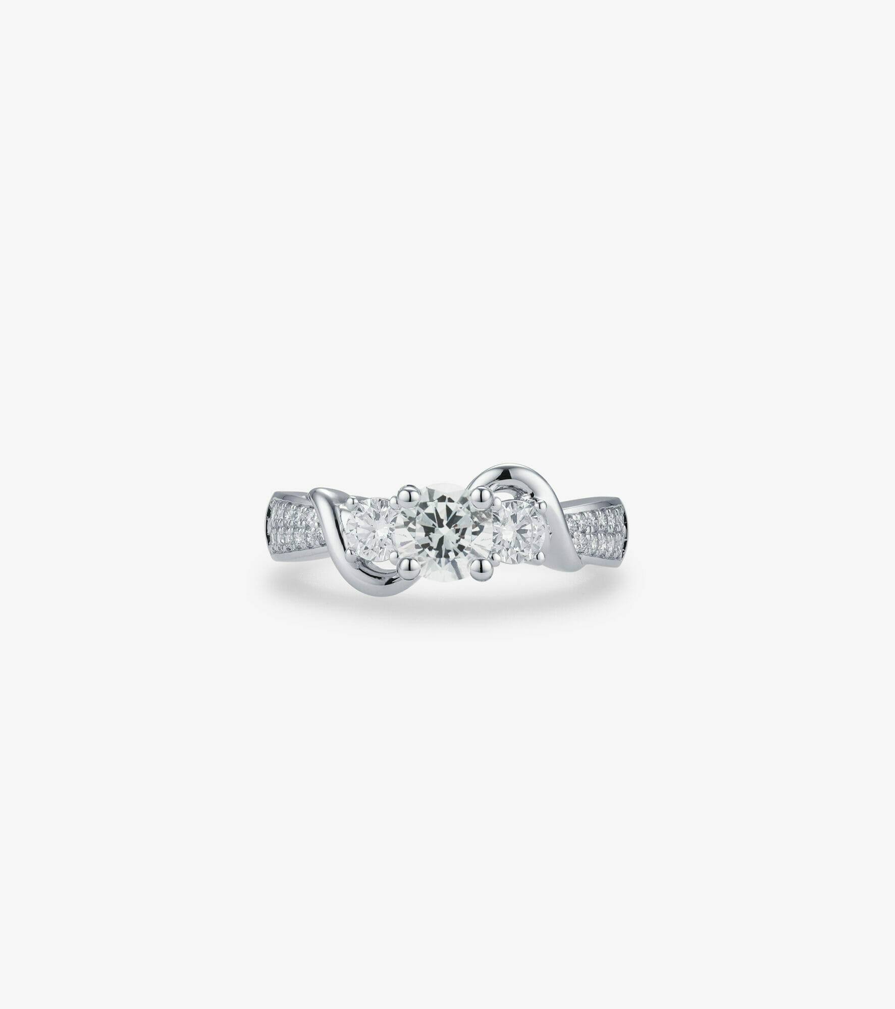 Vỏ nhẫn nữ Kim cương Vàng trắng DKNOTKC0000D134
