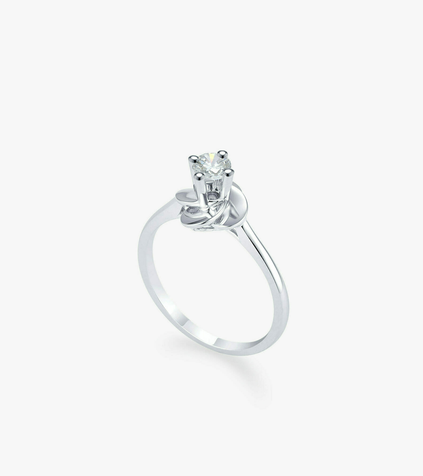 Vỏ nhẫn nữ Kim cương Vàng trắng DKNOTKC0000D139