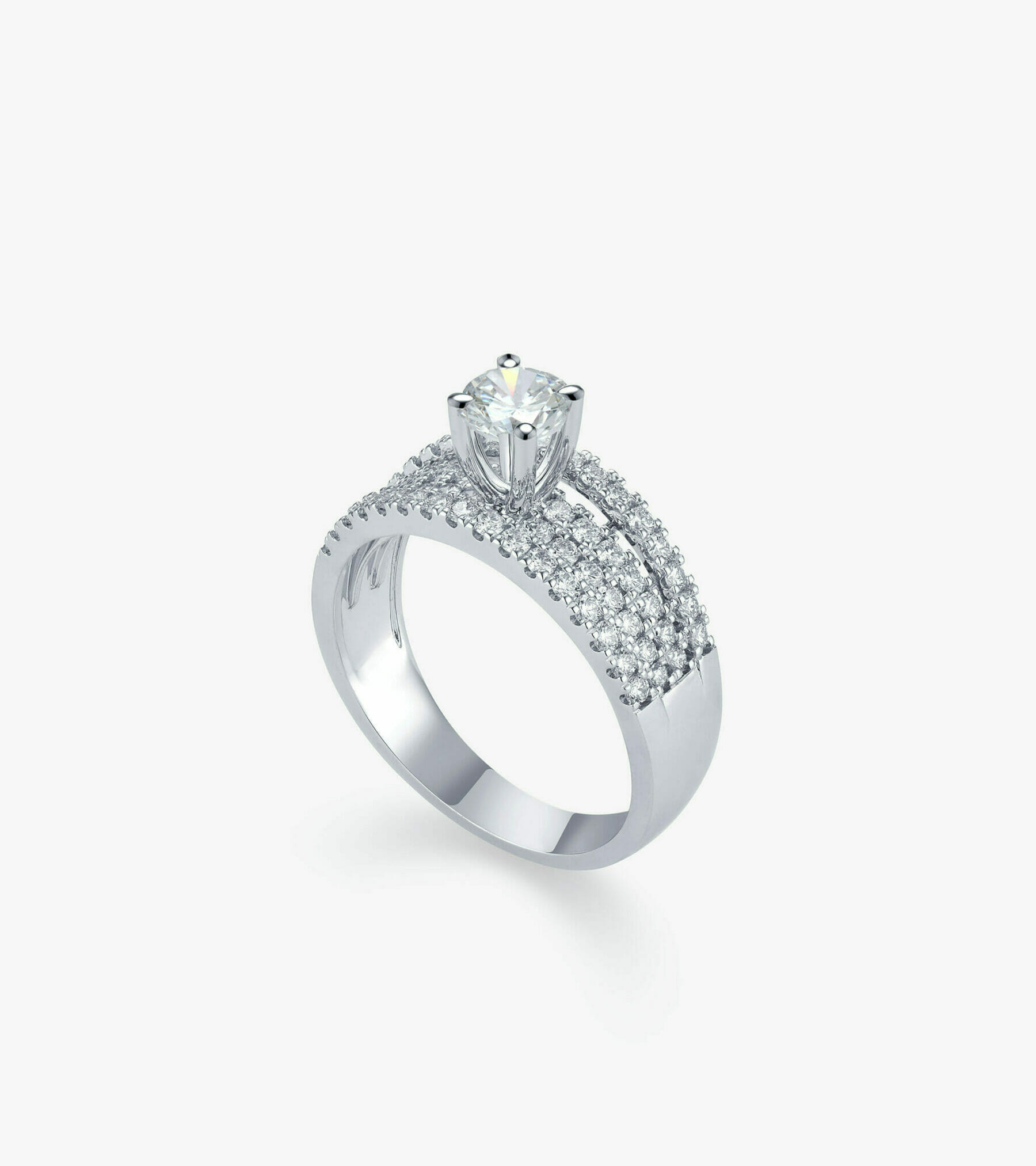 Vỏ nhẫn nữ Kim cương Vàng trắng DKNUTKC0000C799