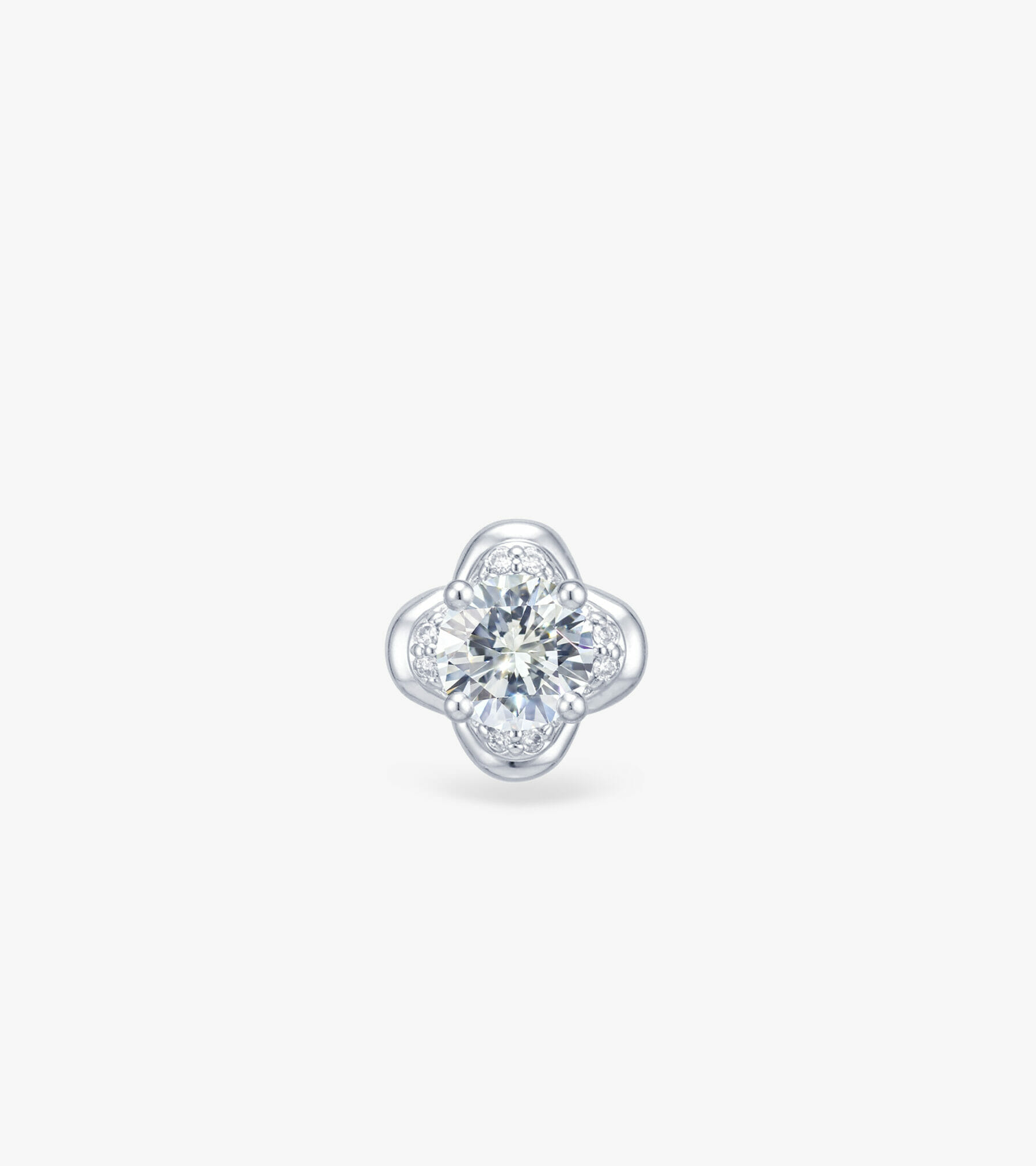 Vỏ bông tai Kim cương Vàng trắng DKBOTKC0000P561