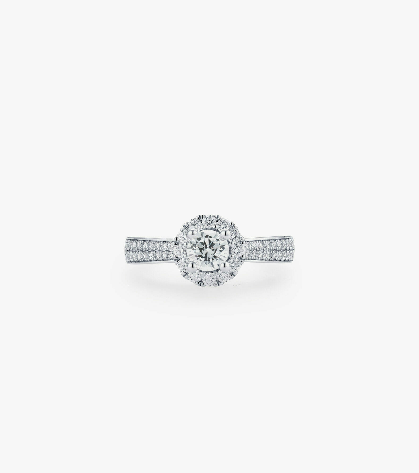Vỏ nhẫn nữ Kim cương Vàng trắng DKNUTKC0200C804