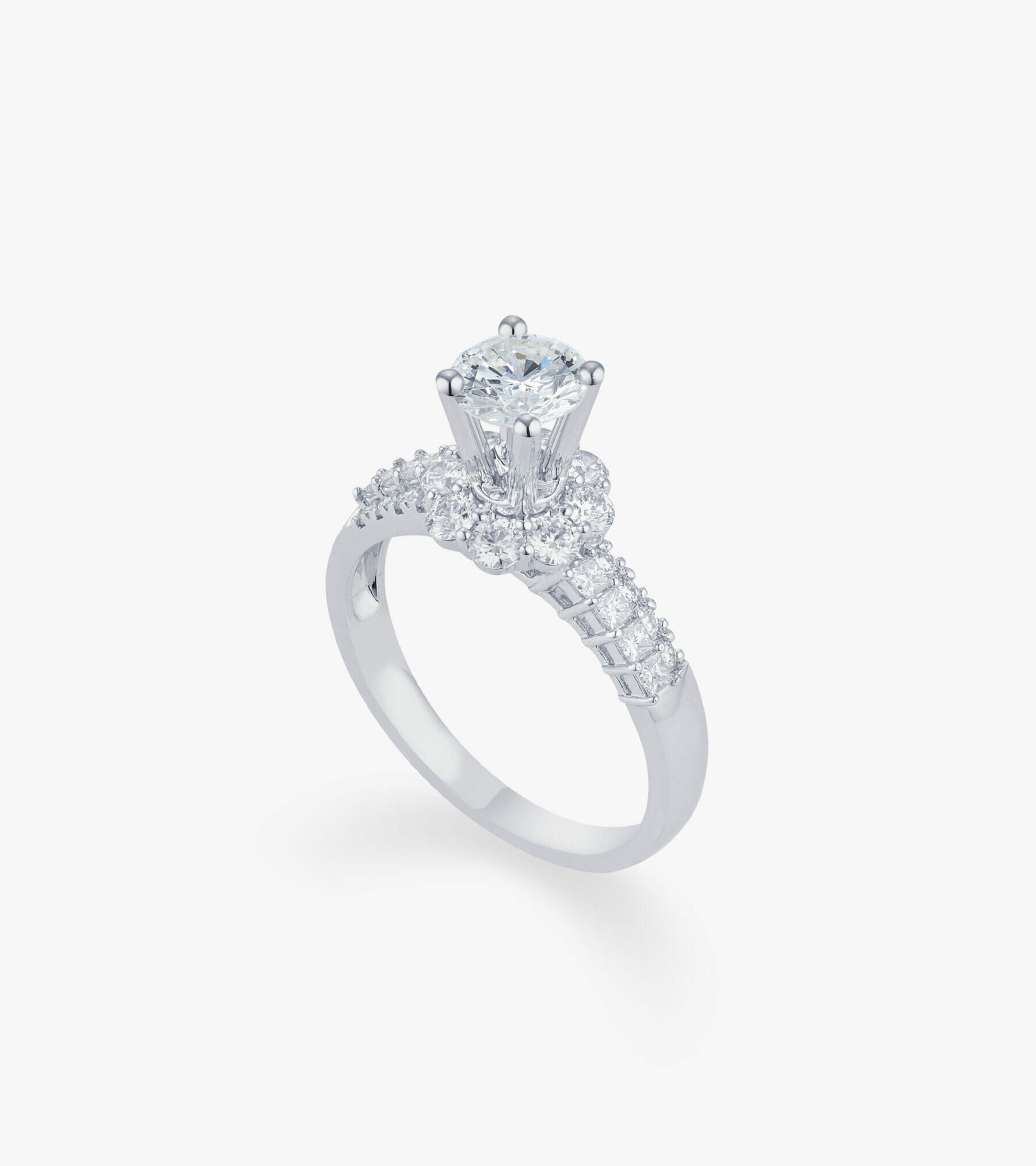 Vỏ nhẫn nữ Kim cương Vàng trắng DKNUTKC0000C750