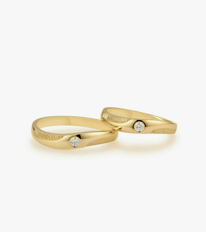 Nhẫn cưới kim cương Vàng 18K DKNCTKV0100C469