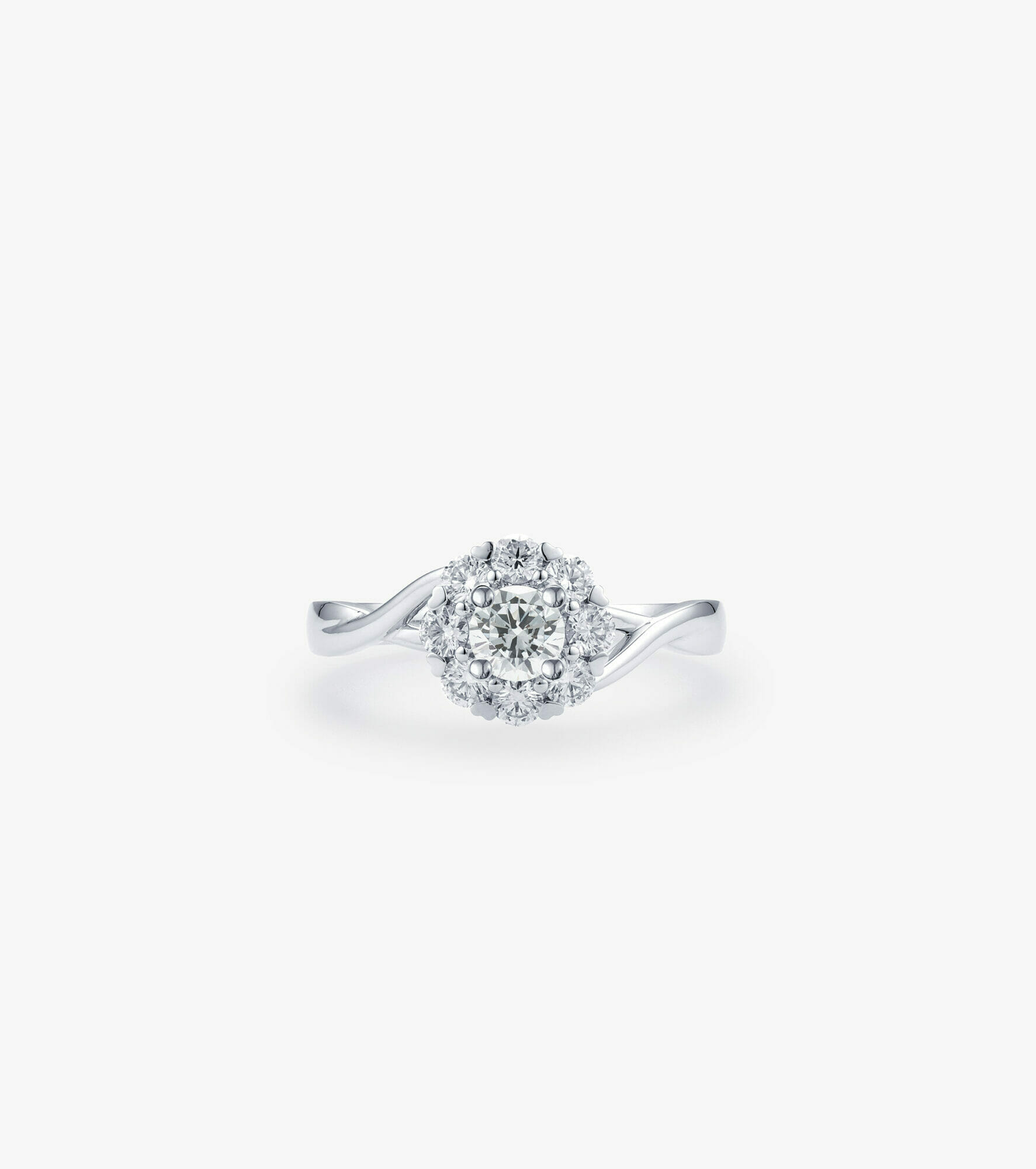 Vỏ nhẫn nữ Kim cương Vàng trắng DKNUTKC0100C757