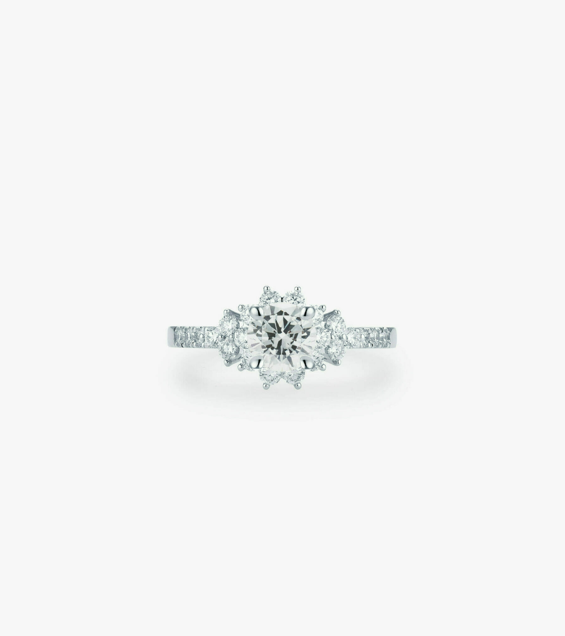 Vỏ nhẫn nữ Kim cương Vàng trắng DKNOTKC0000D146