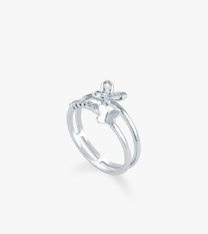 Nhẫn nữ Vàng Trắng DVNUTTT0000Q070