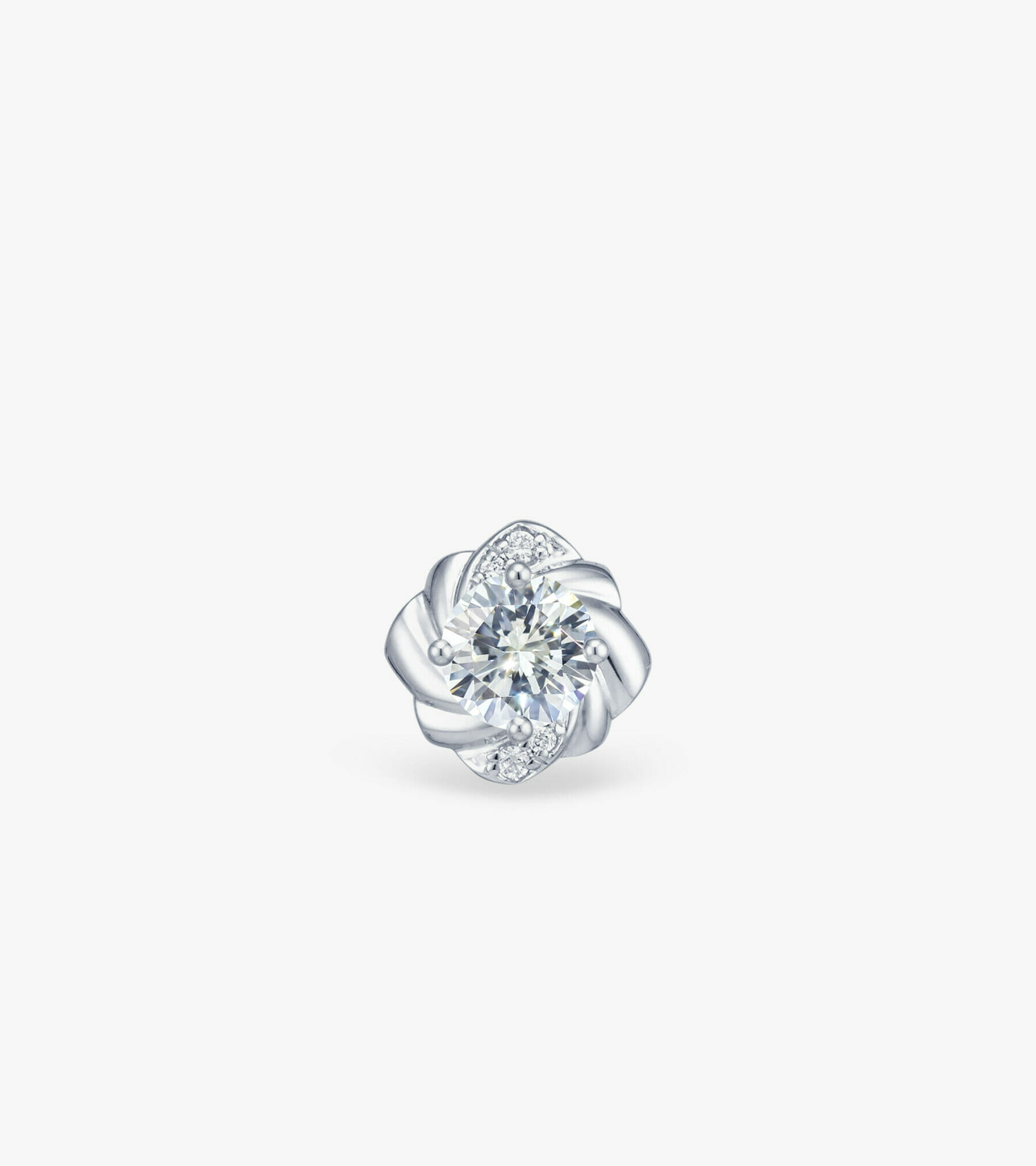 Vỏ bông tai Kim cương Vàng trắng DKBVTKC0100B900