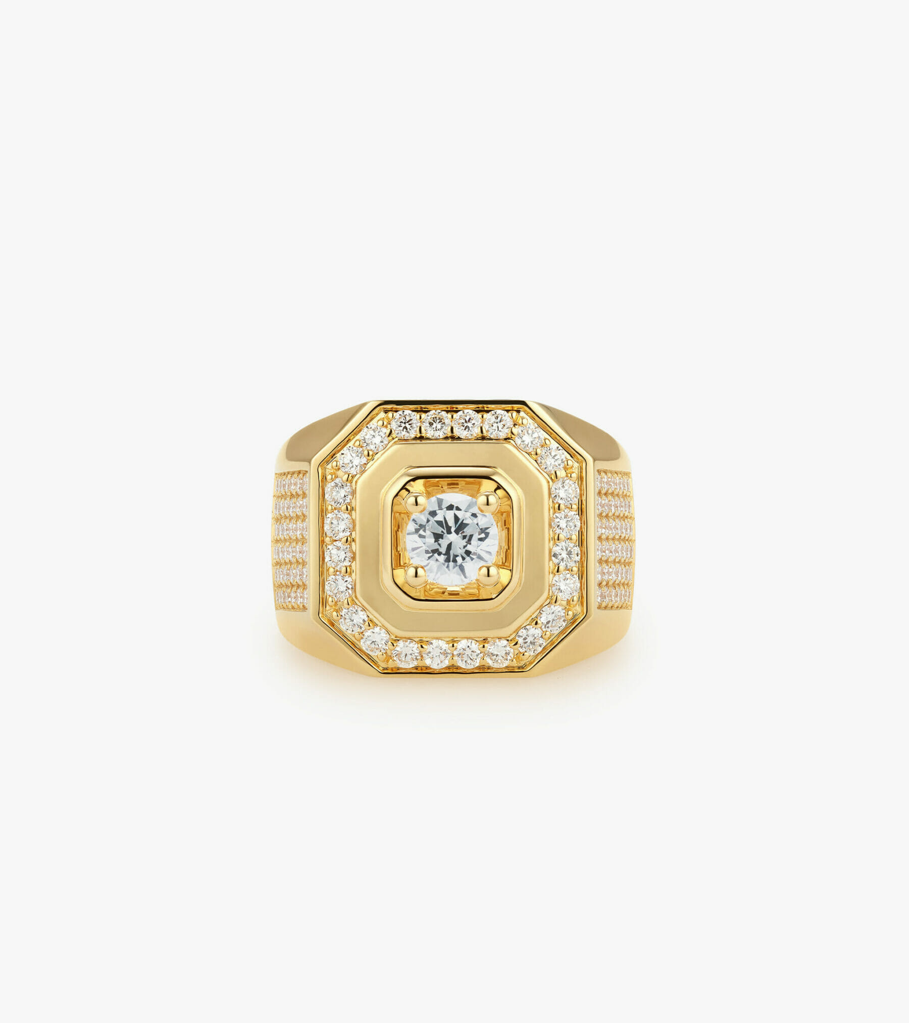 Vỏ nhẫn nam Kim cương Vàng 18K DKNATKV0000C549