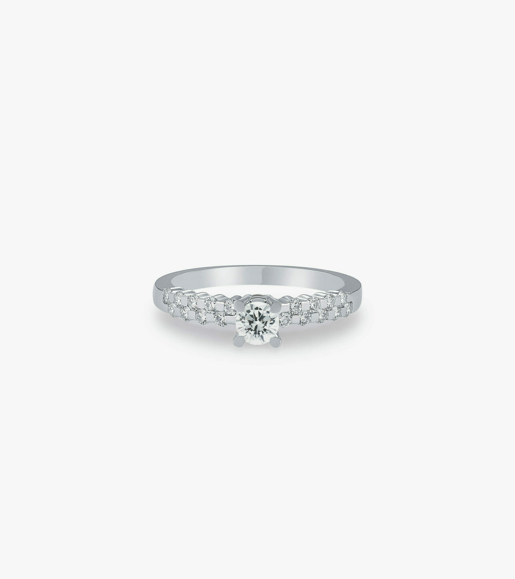 Vỏ nhẫn nữ Kim cương Vàng trắng DKNUTKC0000C701