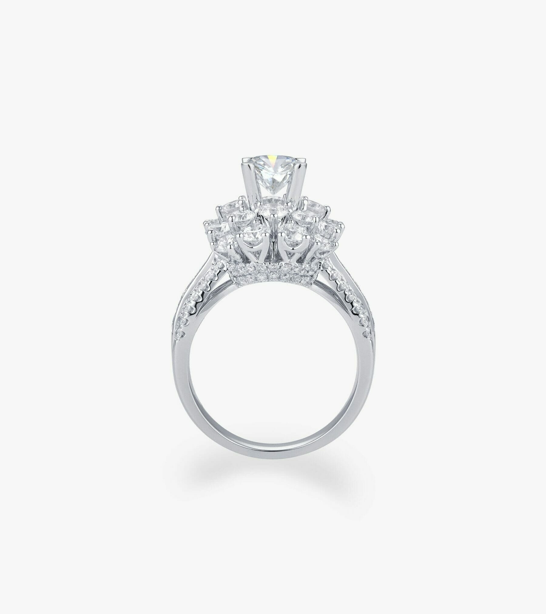 Vỏ nhẫn nữ Kim cương Vàng trắng DKNUTKC0000C821