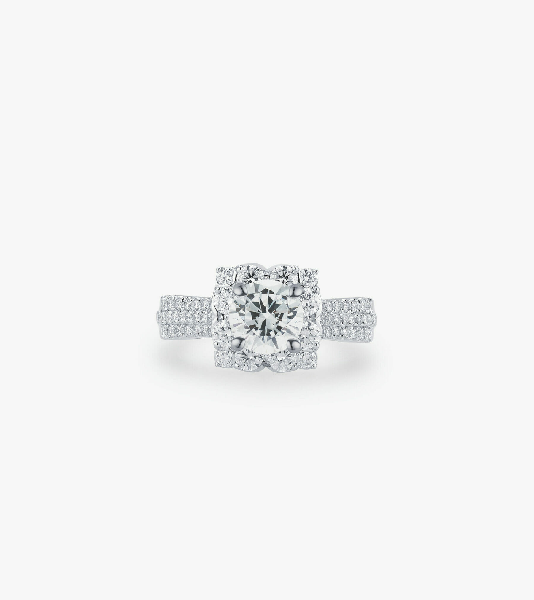 Vỏ nhẫn nữ Kim cương Vàng trắng DKNUTKC0000C850