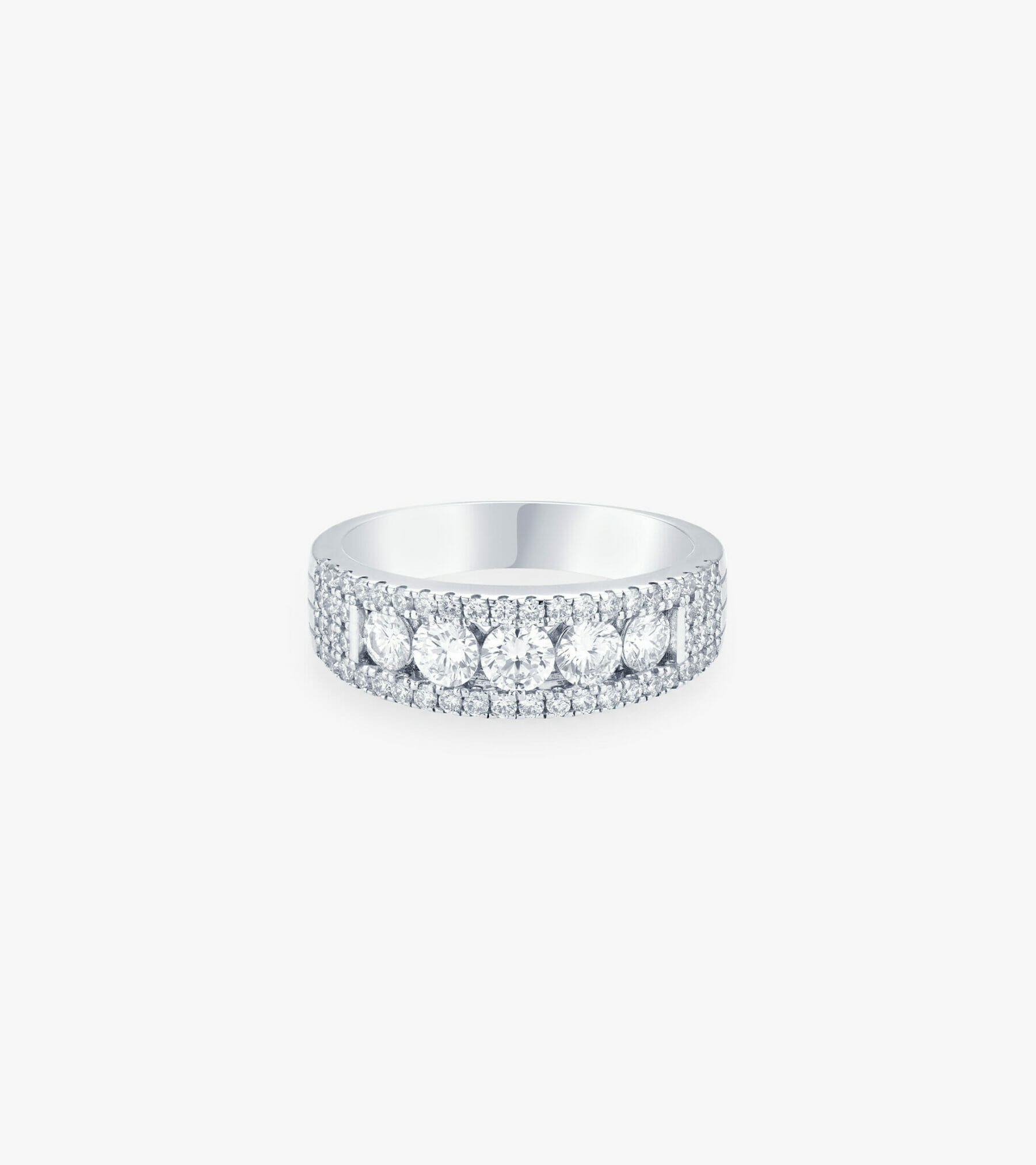 Vỏ nhẫn nữ Kim cương Vàng trắng DKNUTKC0000D017