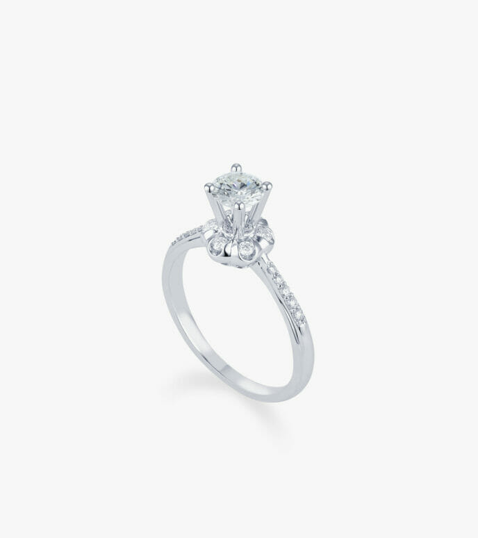 Vỏ nhẫn nữ Kim cương Vàng trắng DKNUTKC0000Q282