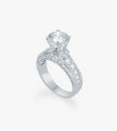 Vỏ nhẫn nữ Kim cương Vàng trắng DKNUTKC0100P447