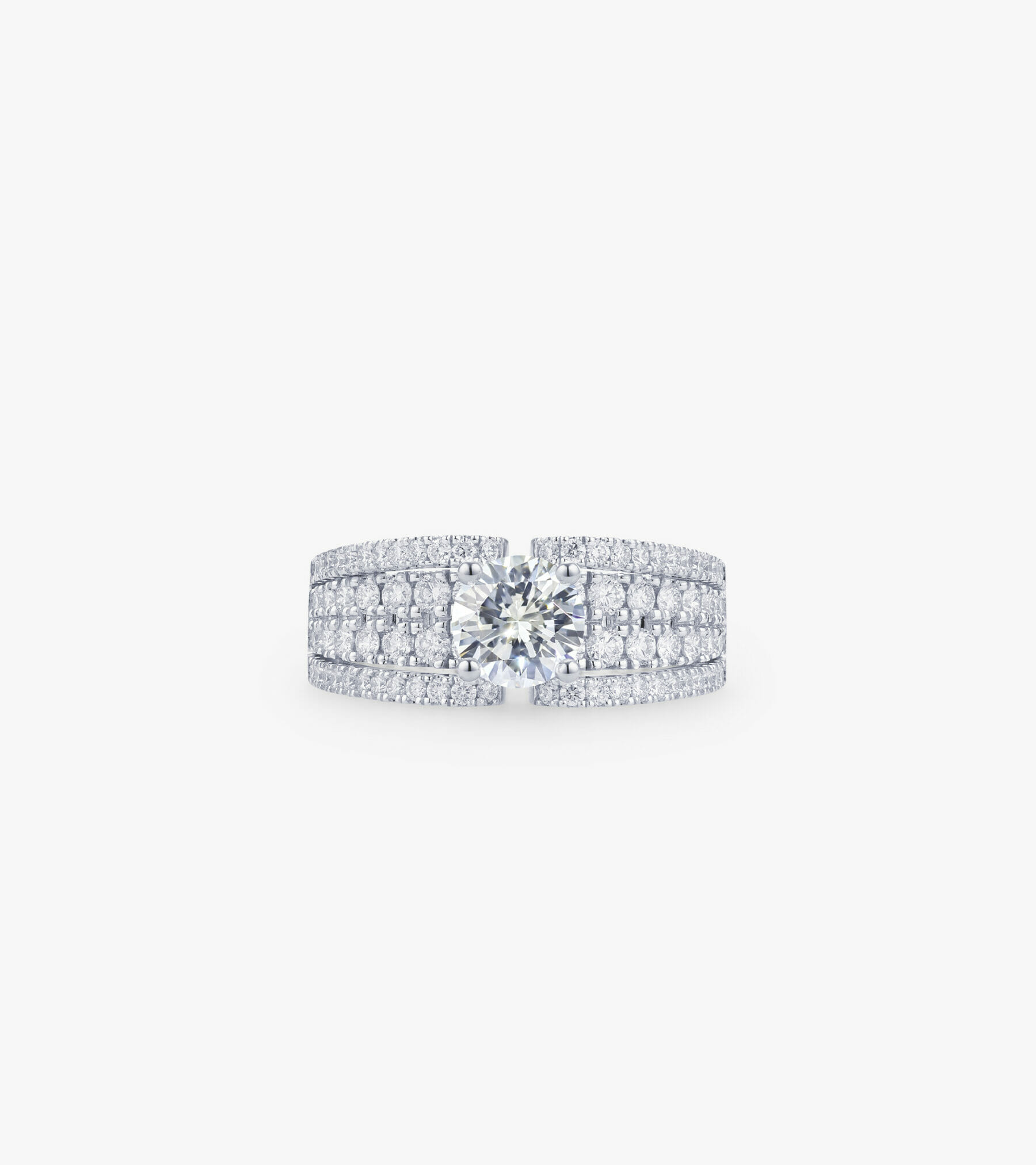 Vỏ nhẫn nữ Kim cương Vàng trắng DKNOTKC0000D131