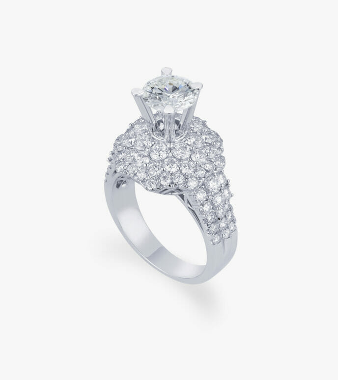 Vỏ nhẫn nữ Kim cương Vàng trắng DKNUTKC0000C831