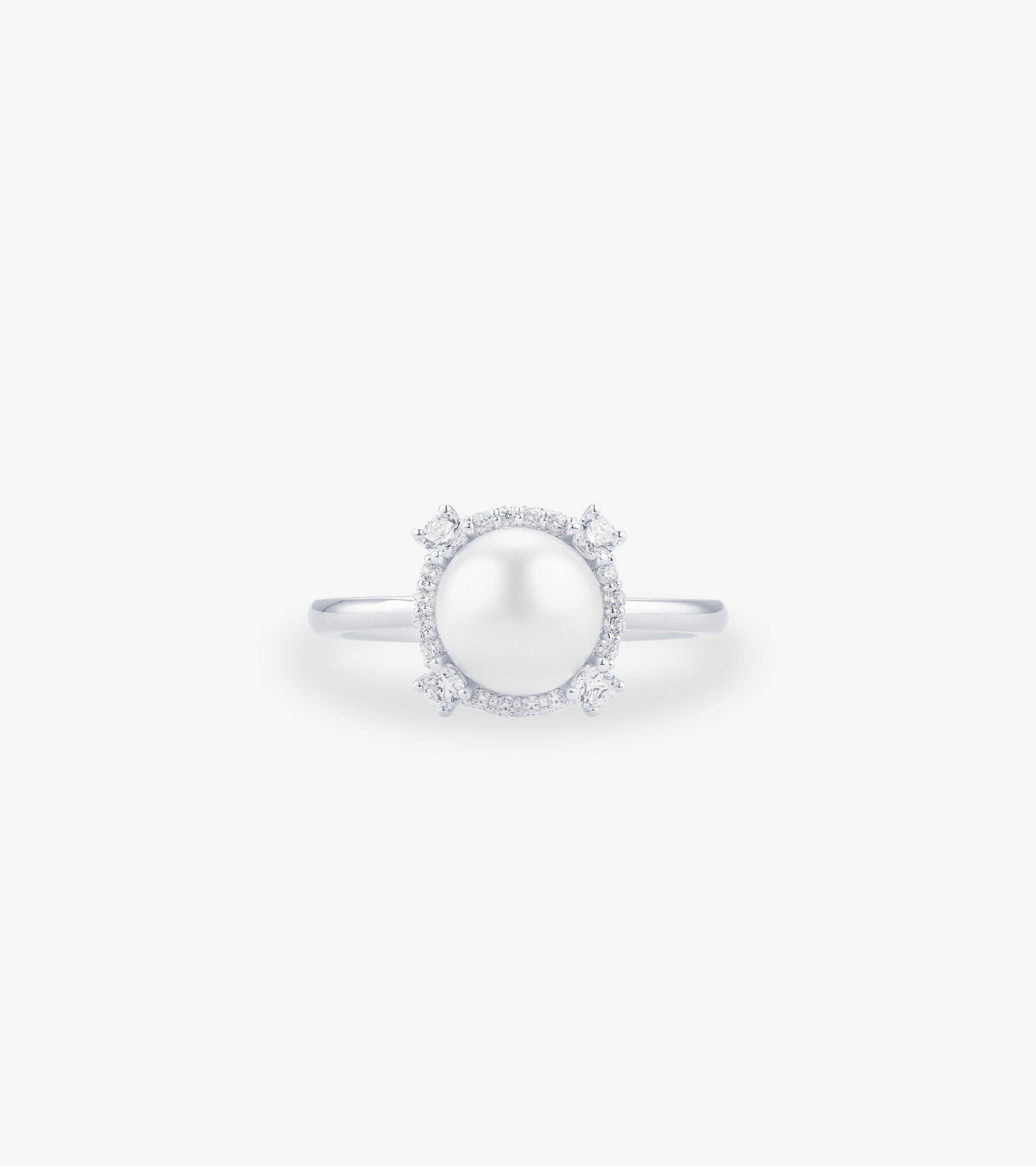 Nhẫn nữ Ngọc trai Vàng trắng DNNUTTT0000R338