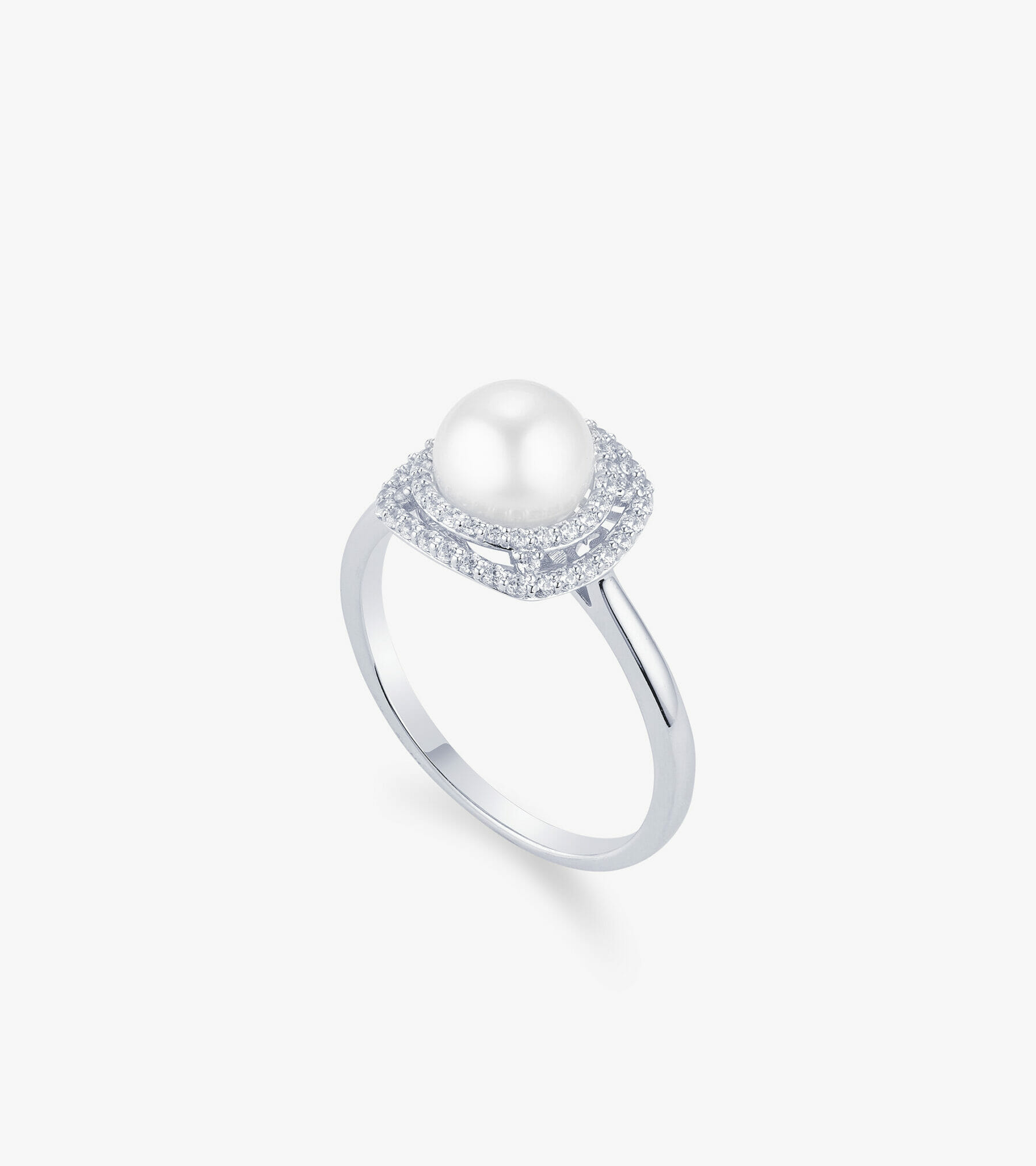 Nhẫn nữ Ngọc trai Vàng trắng DNNUTTT0000R341