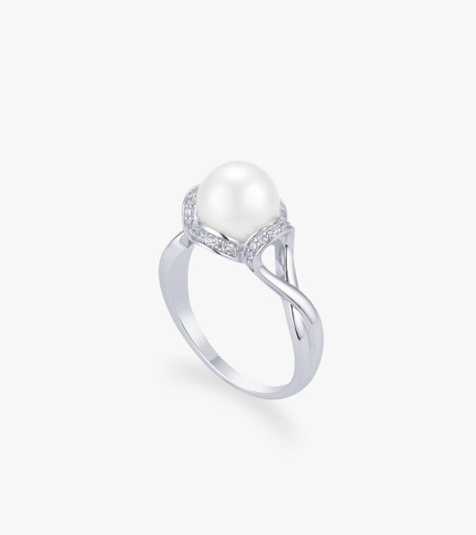 Nhẫn nữ Ngọc trai Vàng trắng DNNUTTT0000R115