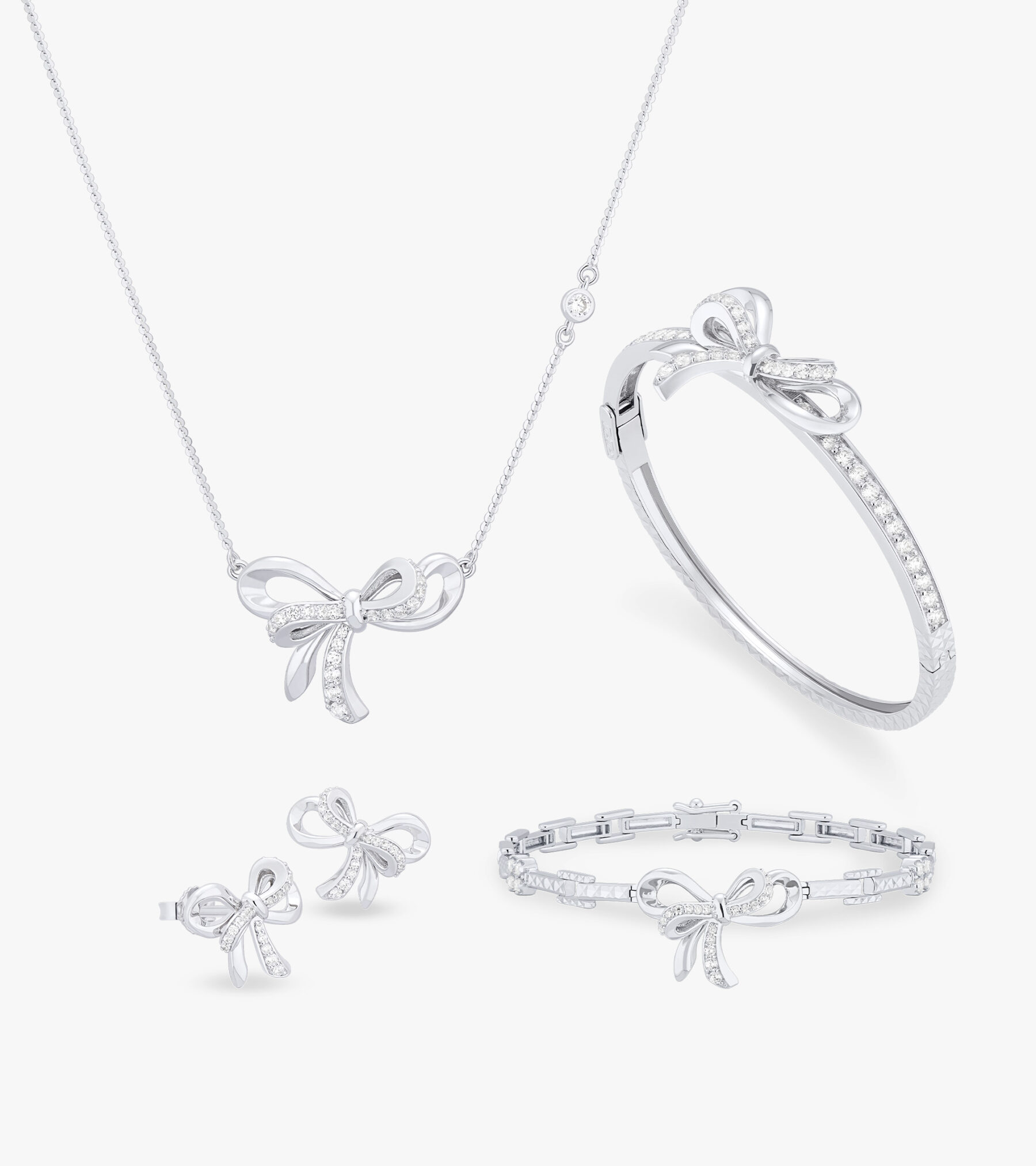 Bộ trang sức Vàng trắng BTS0027